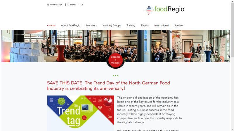 In addition, foodregio is organizing a wide range of training programmes (with discounts for members) and major events such as the foodregio Trend Day.