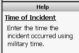 military time). Please take the time to review the Help Screens. This is the Lookup icon.