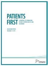 The Patients First Journey To Date First Mandate Letter September 014 Bringing