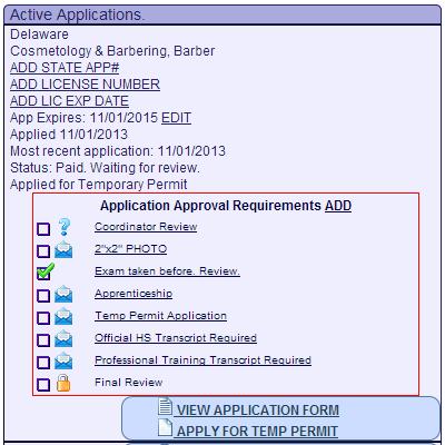 Application Status You may check the status of your online application 24/7 by logging into your PCS account.