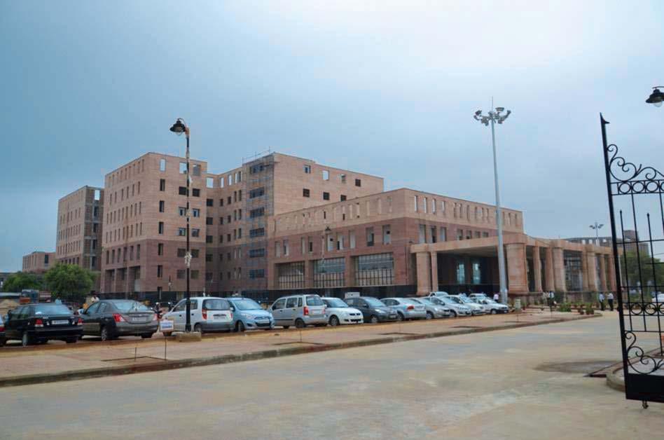 AIIMS Hospital Jodhpur Perspective View Main Structures include: - Ward Building - OPD Building - D&T OT building - Trauma - PMR -