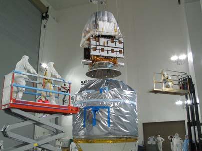 fueling, both spacecraft resided in the same high bay Once both spacecraft were co-located in the same bay,