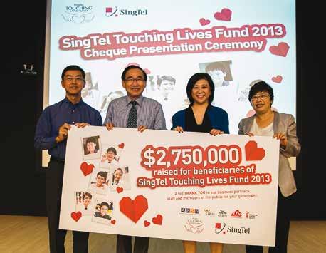 We have continued our support for a number of critical programmes through Community Chest, a fundraising arm for more than 80 charities in Singapore under the auspices of the National Council of