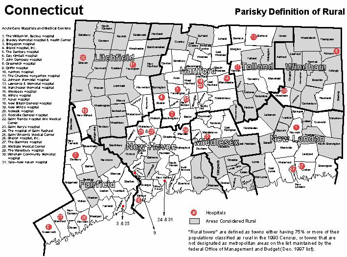 Introduction Rural Health Plan Parisky Definition The Parisky definition combines both the Bureau of Census and the OMB methods.