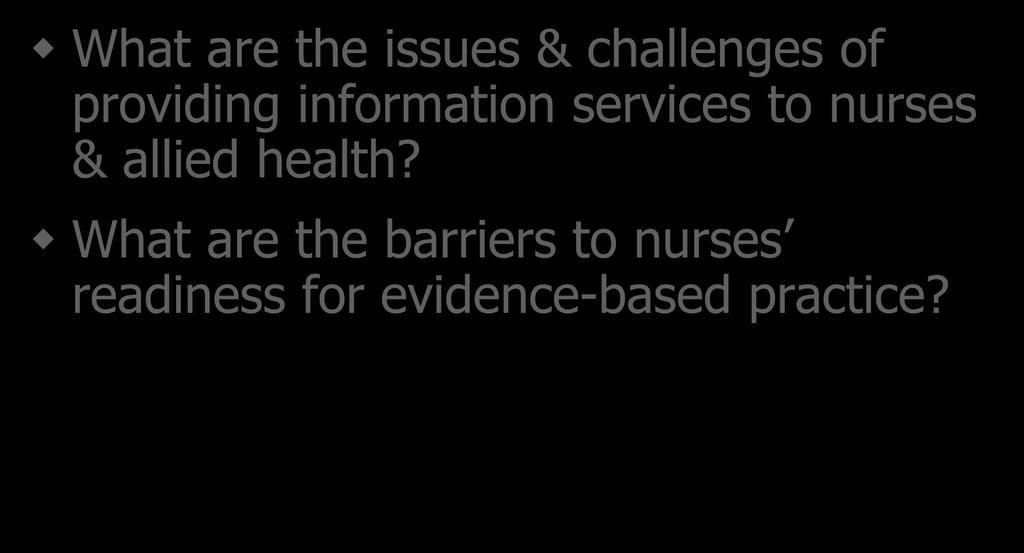 Nursing practice, knowledge, attitudes and perceived barriers to evidence-based practice at an academic medical center.