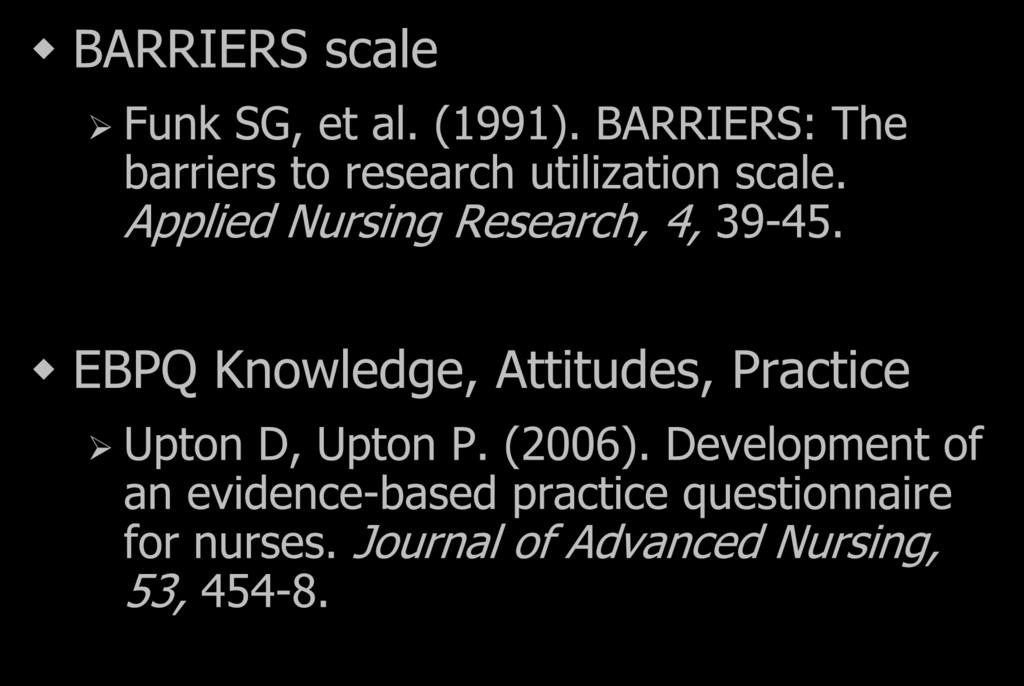 Applied Nursing Research, 4, 39-45.