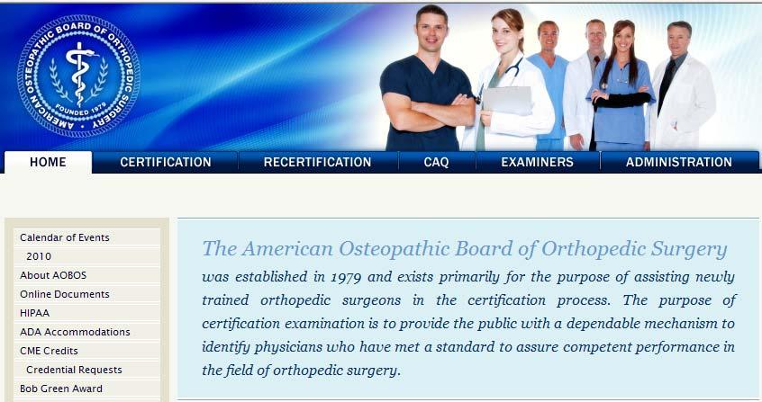 PREPARATION OF LOGS: American Osteopathic Board of Orthopedic Surgery I.