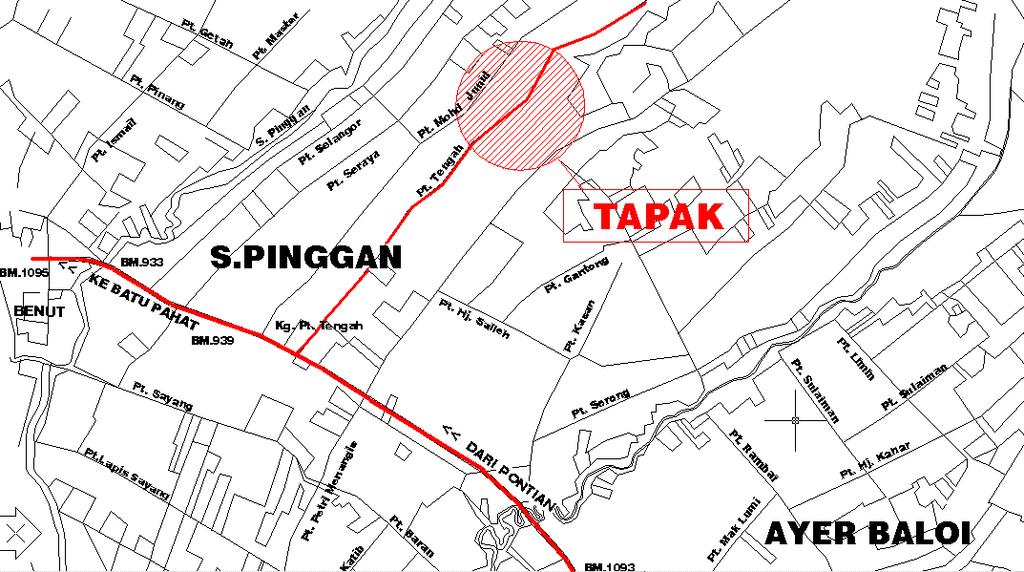 94 4.8.1 Lokasi Tapak Tapak ini berada di luar kawasan pentadbiran Majlis Daerah Pontian. Tanah pertanian ini seluas 3.