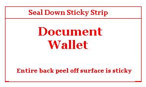 Tear odd the White copy and place inside the sticky document wallet and stick to the outside of the Blue or Brown bag.