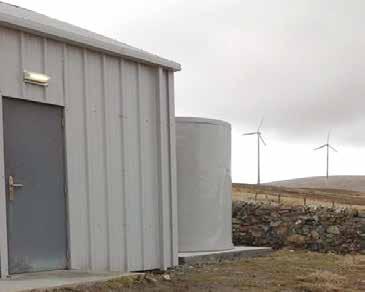 This microgrid is supplied with electricity from two 25 kw wind turbines, owned by partner company Fetlar Wind Ltd, and serves three properties including the local primary school and a private house,