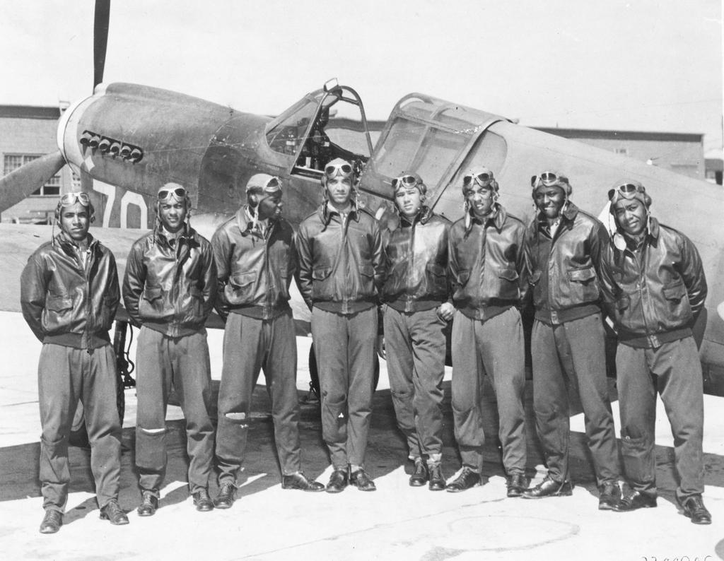 World War II (cont.) The Tuskegee Airmen was developed through the first all-black military aviation program at the Tuskegee Institute in Alabama. Benjamin O. Davis Jr.