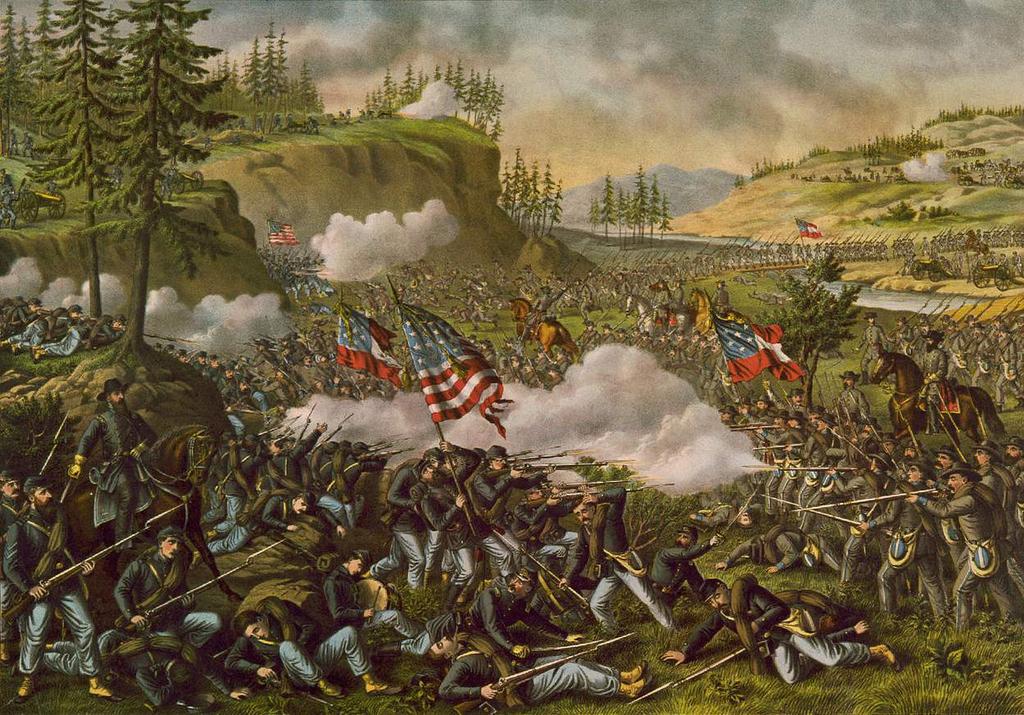But in mid-september, 1863, the Confederates rallied and beat the Yankees in a bloody battle at nearby Chickamauga Creek.