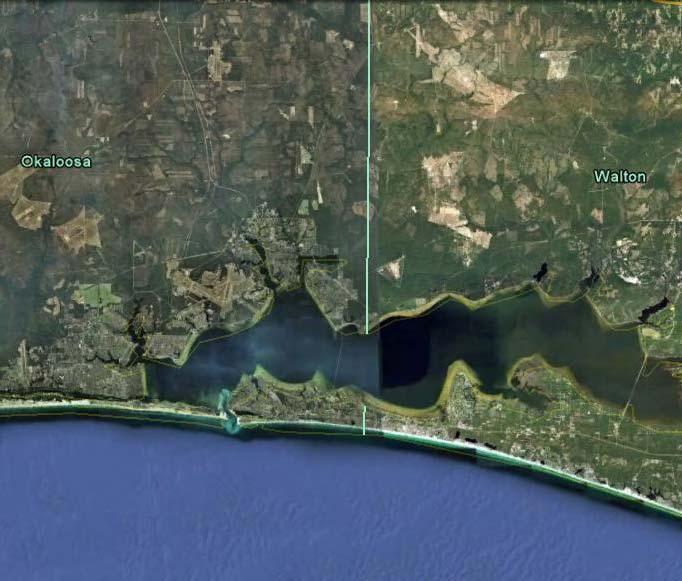 Eglin AFB Part II - Space activities Tcp illustration, Google Earth map Site C-6 is in the eastern portion of