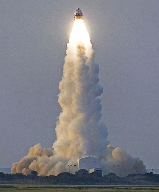 Part II - Space activities In the photo above, the Max Launch Abort System was successfully tested at NASA s Wallops Flight