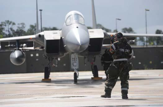 Part V: Military aviation Air National Guard photo An F-15 on the tarmac at the Gulfport-Biloxi International Airport in