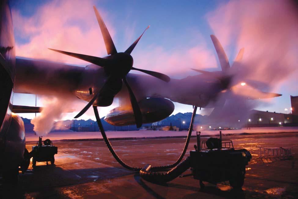 Part V: Military aviation Air Force photo A Hurricane Hunter on the tarmac on a winter day.