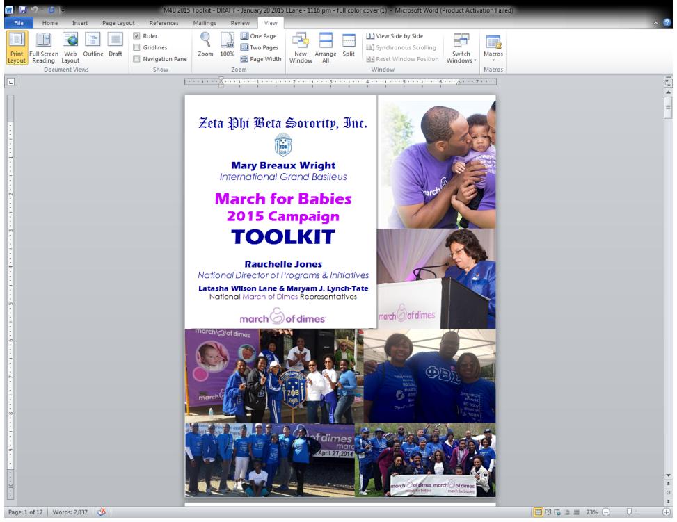 MARCH forbabies(m4b) TEAM ZETA PHI BETA In the heart of Zeta, you ll findmarch for Babies! Since 2010, Zeta teams have raised more than $1.5 million dollars for the March of Dimes.