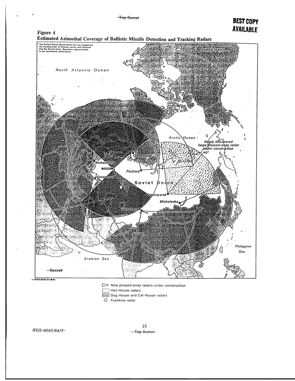 Top ScC1cl Figure 4 Estimated Azimuthal Coverage of Ballistic Missile Detection and Tracking Radars The United St I Governm1nt ha1 no! ' cooniud lh incorpoution of E1toni.I, Latvia. and lithuani.