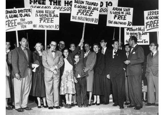 In 1947, numerous Hollywood writers & executives were investigated by HUAC; 500 were