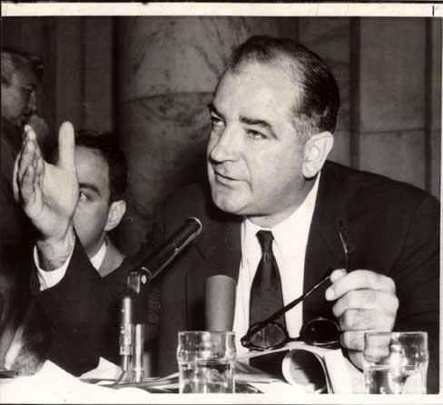 In 1950, Wisconsin Senator Joseph McCarthy emerged as the