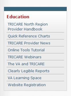 Online Provider Education TRICARE North Region Provider Handbook Paperless and available