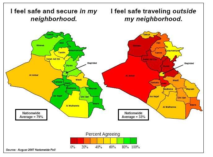 Iraqi Perceptions of Safety: August 2007 Source: Department of