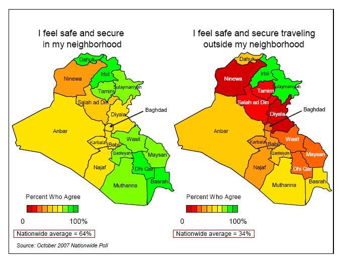 Iraqi Perceptions of Safety: October 2007 Source: Department of