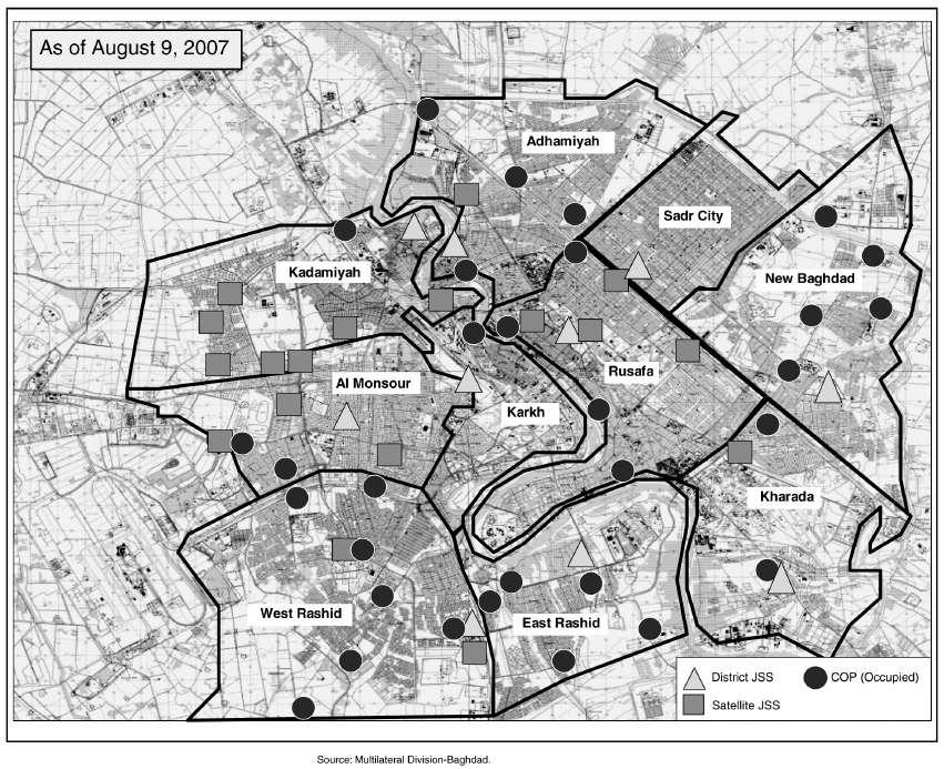 US Joint Security Stations and Outposts in Baghdad: July 2007 GAO,
