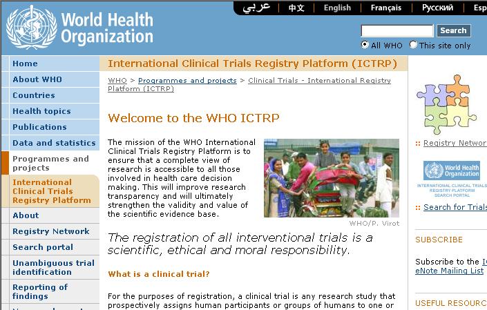 ICTRP website http://www.