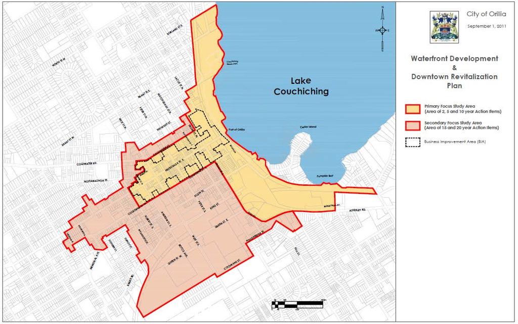 shown in Section 5 is the area where the City can offer the incentive programs contained within this Plan and where the Design Principles and Guidelines will be applied. Figure 1 Study Area 1.