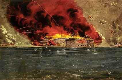 Fort Sumter, South Carolina In April 1861, a skirmish at