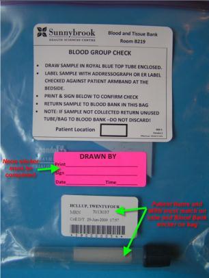 Process 3 Sample 1 Issue group specific blood Yes Historic group? Labeled with PPID?