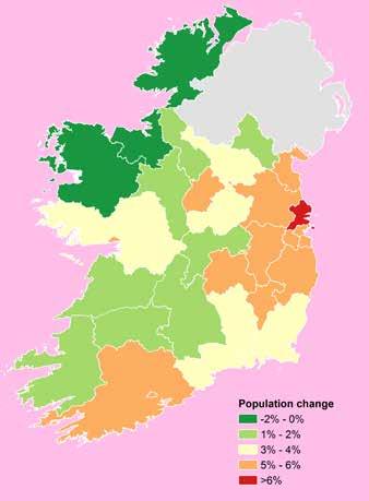Realising our Rural Potential Rural Ireland Today Population Distribution The CEDRA report defined rural Ireland as all areas located beyond the administrative boundaries of the five largest cities.