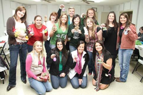 The alumnae-hosted event provided holiday-themed