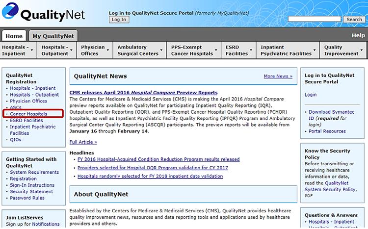 Section 4: QualityNet Registration Process To participate and submit data for reporting in the PCHQR Program, facilities must obtain a QualityNet user account and register for access to the
