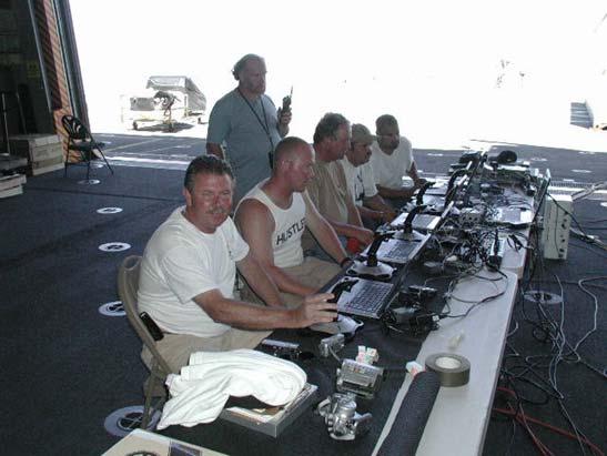 Control Operators (RCO) C2 station located in the hangar