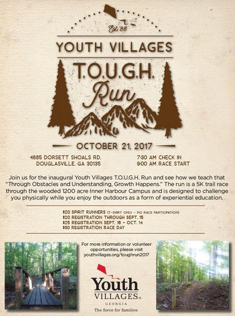 Youth Villages TOUGH Run Saturday, October 21, 7:30 a.m.