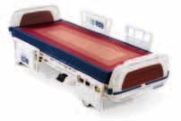 Intermediate siderail position provides dual arm support for side ingress and egress. Chaperone bed exit system senses patient positioning with greater accuracy and reliability.