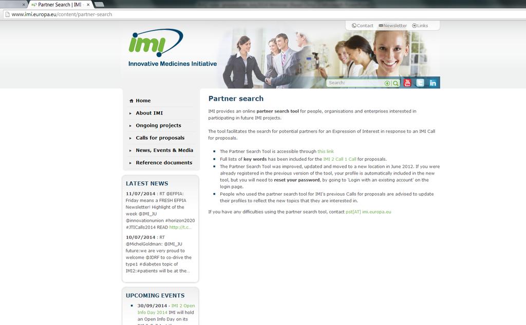 Partner Search Tool www.imi.europa.