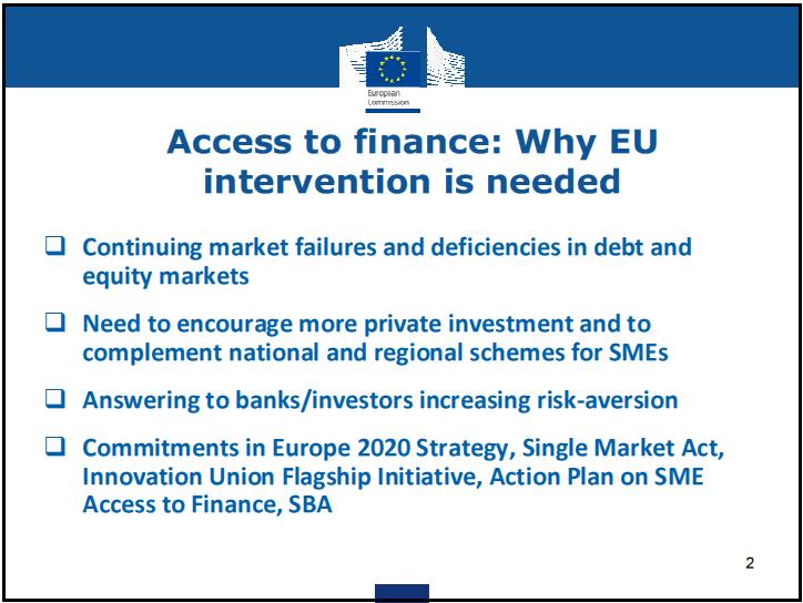 Improving Access to Finance: Financial Instruments in COSME and