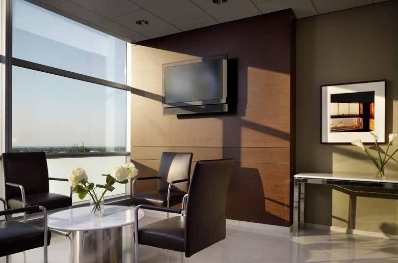 SINGLE PATIENT ROOM ADJOINING FAMILY SUITE SINGLE PATIENT ROOM All 278 private patient rooms include a wood-paneled accent wall with a flat screen