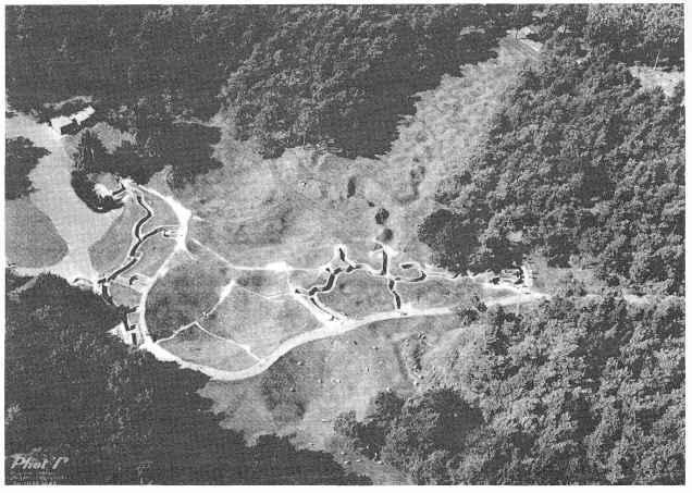 The Duffield, Grange and Birkin Crater Groups, now preserved and manicured. The entrance to the Grange Tunnel is on the left.