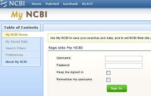 My NCBI