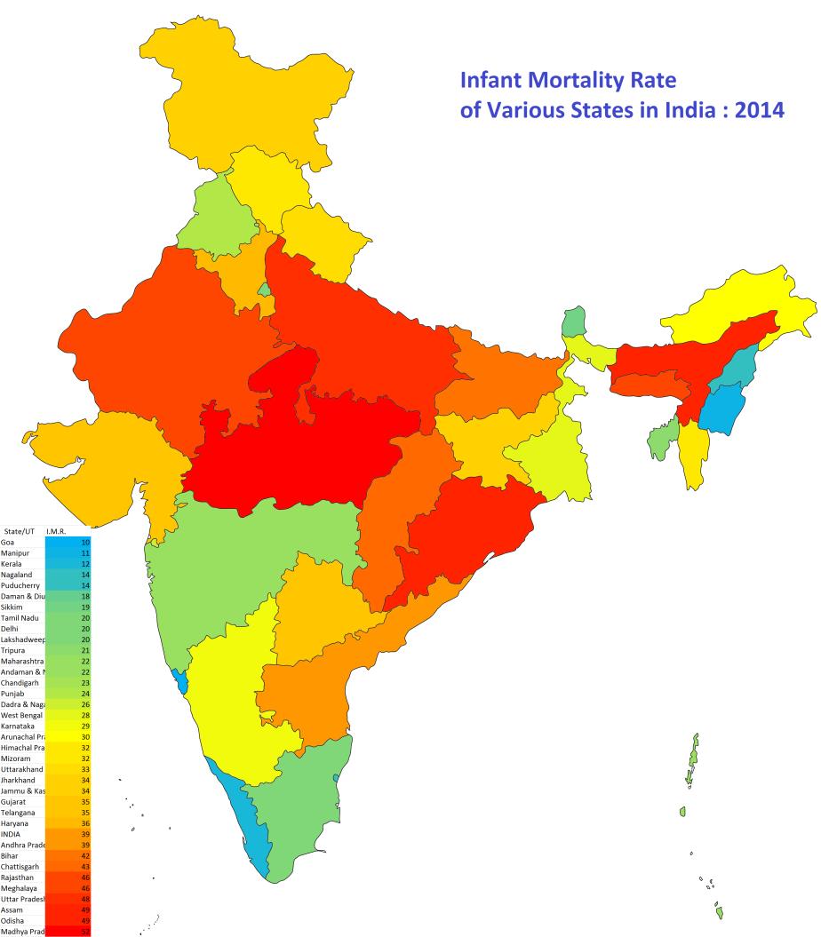 Figure 1 Choropleth Map of India depicting IMR: 2014 References 1. Definition of ADVOCATE (Meaning of ADVOCATE), a 8 Letter Word [Internet]. [cited 2016 Nov 29]. Available from: http://www.