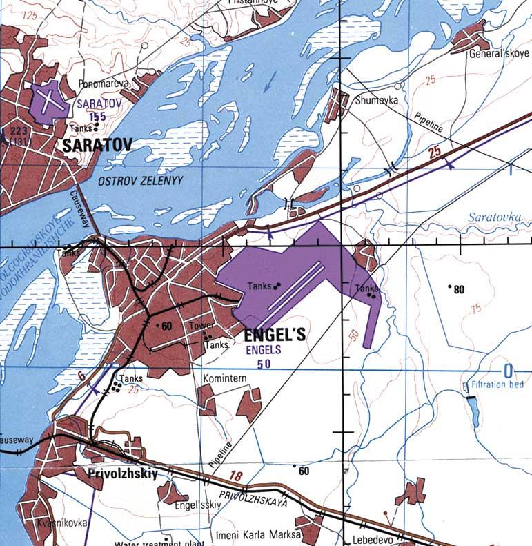 Natural Resources Defense Council FIGURE 4.51 Engels Air Base, near the City of Saratov (Population in the 1989 Soviet Census: 904,600).