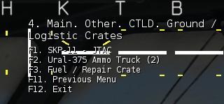 Selection of Logistic crates (JTACs, Fuel/Repair Crates) -