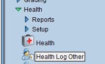 II. Other Health Logs Synergy provides several other screens that nurses and other staff can use to track health incidents and issues at their school. A.
