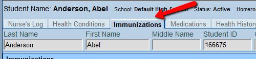 C. Immunizations Setup note: Synergy has been set up to comply with Oregon s rules for immunizations. This setup takes place in Synergy SIS > Health > Setup > Immunization Definition.