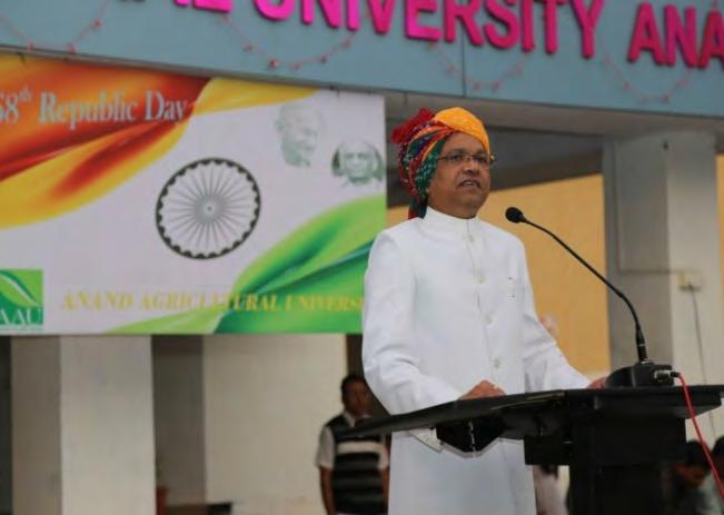Vice Chancellor hoisted the flag and gave speech about 68 th Republic Day of the Nation & University