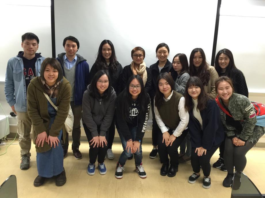 Faculty Activities Visit from Korean Student on 16 February 2016 A group of 8 students from Korea Sookmyung Women s University paid a visit to Lingnan on 16 th February 2016.